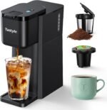 Tastyle Mini Hot and Iced Coffee Maker Single Serve, for K Cup and Ground, 6 to 14 Oz Brew Sizes, with Recipe Book, for Home, Travel, RV, Office and Dorm, Classic Black (2.0 Version) - Image 2