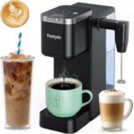 Tastyle Single Serve Coffee Maker with Built-in Detachable Milk Frother, Iced and Hot Coffee Machine for K Cup & Grounds, 40oz Removable Water Reservoir, 6 Cup Sizes, Fits 7.3" Travel Mug, Black - Image 2