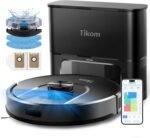 Tikom Robot Vacuum and Mop, 6000Pa Robotic Vacuum Cleaner with Self-Emptying Base, 90 Days Capacity, LiDAR Navigation, Home Mapping, Ideal for Pet Hair, Hard Floors, Carpet (L8000 Plus) - Image 2
