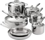 Tramontina Signature Tri-Ply Clad Stainless Steel 12-Piece Cookware Set with Lids, Pots and Pans Kitchen Set, Induction-Ready, Dishwasher-Safe, NSF-Certified, Made in Brazil - Image 2
