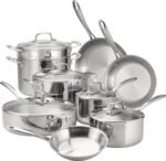 Tramontina Tri-Ply Clad Stainless Steel 14-Piece Cookware Set with Glass Lids, Pots and Pans Kitchen Set, Induction-Ready, Dishwasher-Safe, NSF-Certified - Image 2