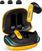 Transformers Official Bumblebee Wireless Gaming Earbuds, Bluetooth 6.0 Headphones, Open Mech Case with LED Lights, 24H Battery, IPX3 Waterproof, in-Ear Headphones for iPhone Android - Yellow - Image 2