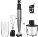 Turelar Immersion Blender Handheld Corded Hand Blenders Set 1100W, Trigger Variable Speed 5 in 1 Stick Emulsifier with Chopper, Whisk and Frother for Soup, Baby Food and Smoothies - Image 2