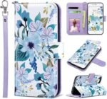 ULAK for iPhone SE 3(2022)/SE(2020)/8/7 Wallet Case with Card Holder, Premium Floral PU Leather Flip Case with Kickstand Card Slots,Wrist Strap, Durable Shockproof Cover 4.7 Inch, Blossom - Image 2