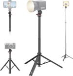ULANZI MT-80 Aluminum Tripod Stand, 7FT Extendable Camera Phone Tripod for Travel, Auto Pop-Up, 1/4" Screw, 360 Ball Head Portable Photo Video Light Stand for DSLR Camera, Ring Light, Video Rig - Image 2