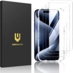 UNBREAKcable Shatterproof Tempered Glass Screen Protector for iPhone 15 Pro Max [3-Pack][Easy Installation Frame] [9H Hardness] [99.99% HD Clear] [Bubble Free] for Apple 6.7” - Image 2