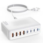 USB C Charger Block,200W GaN 8 Port USB C Charging Station USB Hub Block Cube Type C & USB A Wall Charger Power Adapter for Multiple Devices Apple iPhone 16/15/14,Steam Deck,MacBook Pro/Air,iPad Pro - Image 2