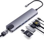 USB C Hub, 8-in-1 USB C Docking Station for Laptop, 4K@60Hz HDMI, 100W PD Charging, SD/TF Card Reader, USB-A 3.0 & USB-C Data Ports for MacBook Pro/Air, iPad, Windows - Image 2
