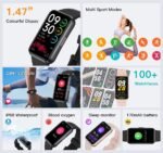 USMECBL Fitness Trackers,Blood Oxygen Heart Rate Sleep Monitor,Smart Band 24/7 Health Monitoring,Calorie Pedometer Steps Counter Activity watchs/Notifications for iOS/Android - Image 2