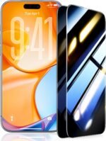 UltraGlass 9H+ Glass for iPhone 15 Pro Max Privacy Screen Protector [Invisible Privacy Armor] Screen Protector 15 Pro Max Tempered [Full Coverage & Longest Durable] 15 ProMax, 2 Pack - Image 2