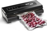 Vacuum Sealer Machine, Mesliese 90Kpa Powerful 6-in-1 Precision Compact Vacuum Food Preservation System with Cutter, 2 Bag Rolls & 5 Pre-cut Bags, Dry&Moist Modes Smart Suction, ETL Listed (Dark Gray) - Image 2