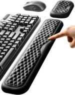 Vaydeer Wrist Rest for Keyboard and Mouse, Computer Ergonomic Wrist Support Pad, Soft Memory Foam Arm Cushion for Desk, Palm Hand Office Laptop Typing - Image 2