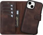 Venito Wallet Case for iPhone 15 Case Wallet with Card Holders and RFID Blocking, Leather Phone Case, Magnetic Closure Detachable Phone Cover 6.1 inches - Coffee Brown - Image 2