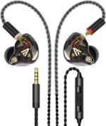 Vibes 202M Wired Earbuds - HiFi in Ear Monitor Headphones - Noise Isolating Ear Buds w/ Mic - Clear Sound, Deep Bass & Comfort-Fit Gaming Earphones - MMCX to 3.5mm & Silver Plated Cord, Carrying Case - Image 2