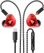 Vibes 202ML Wired Earbuds - HiFi in Ear Headphones for iPhone 5–14, Noise Isolating Ear Buds w/ Mic - Clear Sound, Deep Bass, Comfort-Fit Earphones - MMCX–LTN, Silver Plated Cord, Carrying Case - Image 2