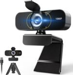 Webcam 1080p, Built-in Microphone/Tripod/Privacy Cover, Plug and Play USB Computer Camera, Wide Angle, Streaming Web Camera for Desktop Computer/PC for Laptop Mac Zoom Conference - Image 2