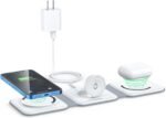 Wireless Charger 3 in 1,RTOPS Magnetic Travel Wireless Charging Station Multiple Devices,GaN 3 in 1 Charging Station,Compatible for iPhone16/15/14/13/Pro/Max,iWatch,AirPods4/3/2/Pro(Adapter Includes) - Image 2