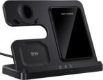 Wireless Charger for Samsung Charging Station, 3 in 1 Phone and Watch Charger for Galaxy S25 Ultra/S24/S23/Z Fold, Watch 8/7/6/5, Galaxy Buds 3/2/Pro,Black,No Adapter - Image 2