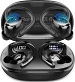 Wireless Earbuds Sport, New Bluetooth 5.4 Headphones with Earhooks, 50H Stereo Deep Bass Over Ear Buds with 4 ENC Noise Canceling Mics, IP7 Waterproof Earphones for Running Workout Gym -Black - Image 2