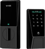 Wyze Palm Lock, Smart Door Lock with Palm Vein Recognition, Keyless Entry Smart Locks for Front Door, Keypad, Auto Lock, Dual Battery, Wi-Fi, Works with Alexa & Google, BHMA, IP53, Mechanical Key - Image 2