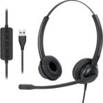 Xintronics Wired Headphones with Mic, USB Headset with Microphone for PC Stereo Computer Headphones for Laptop PC Mac Zoom Teams Call Center Home Office - Image 2
