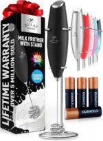 Zulay Kitchen Patented Tornado Triple Whisk Milk Frother with 4 Duracell Batteries – Handheld Foam Maker for Coffee, Lattes, Matcha & Hot Chocolate – Rich, Creamy Froth in Seconds - Image 2