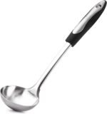 Zulay Kitchen Premium Soup Ladle - 12" Stainless Steel with Non-Slip Silicone Handle - Image 2