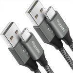 etguuds USB to USB C Cable 3ft, 2-Pack USB A to Type C Charger Cord Fast Charging for Samsung Galaxy A17 A16 A15 A26 A36 A56, S25 S24 S23 S22 S21 S20 S10 Note 20, for iPhone 17 16 15, Moto, Gray - Image 2