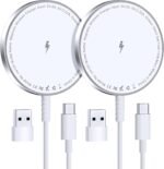 for MagSafe Charger: Magnetic Wireless Charging Pad for iPhone 17 16 15 14 13 12 Series & AirPods 4-2 Pro, Strong Magnet, Aluminum Alloy, USB-C/A Ports, Ultra-Thin & Portable, Ideal for Desk & Bedside - Image 2