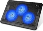 havit HV-F2056 15.6"-17" Laptop Cooler Cooling Pad - Slim Portable USB Powered (3 Fans), Black/Blue - Image 2