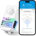 meross Matter Human Presence Sensor, 3-in-1 PIR & Light & mmWave Radar Motion Sensor, AI Motion Detector for Matter Smart Home Automation, Supports HomeKit, Alexa, Google, Home Assistant, 2.4GHz Wi-Fi - Image 2