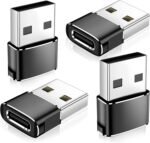 𝟒𝐏𝐚𝐜𝐤 𝐔𝐩𝐠𝐫𝐚𝐝𝐞𝐝 USB to USB C Adapter,Type-C Female to A Male Charger Converter for iPhone 17 Charger,iWatch Ultra SE 9 10,iPhone 17 Pro Max 16 15 14,Samsung S25,AirPods,iPad,Car,Xbox - Image 2