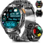 1.43" AMOLED Smart Watch for Men with Flashlight, Bluetooth Calling, 110+ Sports Modes, IP68 Waterproof Fitness Tracker with 530mAh Battery, Heart Rate/SpO2/Sleep Monitor, Android & iOS - Image 2