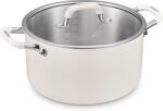 10 Quart Nonstick Stock Pot with Lid, BEZIA Fully-Clad 3-Ply Stainless Steel Pots, Induction Soup Pot with Lid, Kitchen Cooking Pots with Silicone Handle, for All Cooktops, Free of PTFE/PFOA/PFOS - Image 2