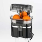 100W Black Electric Juicer Machine, 500ml Twin Citrus Juice Maker with 18000 RPM Powerful Motor, Easy to Clean and Dishwasher-Safe Parts, Fresh Hand Pressed Orange Juice - Image 2