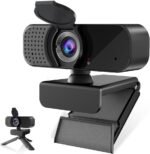 1080P Webcam Microphone and Physical Privacy Cover Computer Webcam, Noise-canceling Microphone, Automatic Light Compensation, Ultra-Wide-Angle Lens for Meetings/Courses/Streaming/Zoom/YouTube - Image 2