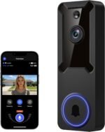 1080p Wireless Wi-Fi Video Doorbell Camera for Home Safety, Night Vision, Two Way Audio, Cloud Storage, Smart AI Motion Detection, Live View, Battery Powered, Indoor Outdoor Surveillance - Image 2