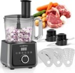 12 Cup Smart Food Processor, Electric Food Chopper Slicer with French-Fry Slicing Shredding Chopping Kneading Cutter, For Meat, Vegetable, Fries, Cheese, Meat & Veggie Prep, Puree - Image 2