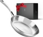 12 Inch Stainless Steel Pan, 5-Ply Clad Base for Even Heating, 800℉ Oven Safe Frying Pan, Premium Cookware for Induction, Gas & Electric - Image 2