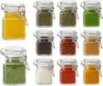 12 Pack Spice Jars, 4 oz Glass Containers with Airtight Lids, Small Herb Jars with Labels for Kitchen Storage - Image 2