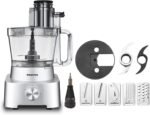14-Cup Aluminum-Diecast Food-Processor - XL Bowl, Large Chute, 800W Motor & Silver Die-Cast Base, Slicing & Shredding, Chopping & Mixing, For Fries, Cheese, Meat & Veggie Prep, For Home Use - Image 2