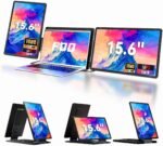 15.6" Detachable Laptop Screen Extender, FHD 1080P IPS Dual/Triple Portable Monitor for Laptop, USB-C/HDMI Plug & Play, Multi/Extra Travel Display Computer Monitor for 12-18.5" Win/Mac/Android-S9H - Image 2