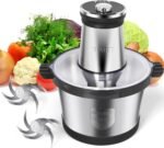 16 cup steel bowl 850W Electric Food Processor,LED timer. 3-Tiered 6 Cutting Edges blade for mincing, chopping,Ideal as meat grinder,fresh vegetables chopper,pet food process in kitchen. - Image 2
