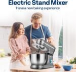 VIVOHOME 4.75 Quart Stand Mixer, 8 Speed Kitchen Electric Food Mixer, Household Stand Mixer for Baking, Cake, Bread with Beater, Dough Hook, Wire Whip and Egg Separator, Gray - Image 3