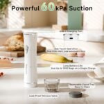 Compact Vacuum Sealer for Food (Vacuum Sealer Machine + 10 Reusable Vacuum Bags), Powerful Handheld Vacuum Sealer Machine, Seal Food 6X Fresh Longer, Portable & Wireless, Easy-Clean - Image 4
