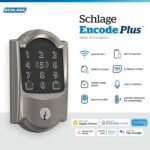 Schlage BE499WB CAM 619 Encode Plus WiFi Deadbolt Smart Lock, Keyless Entry Touchscreen Door Lock with Camelot Trim, Satin Nickel - Image 3