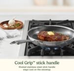 Cuisinart FusionElite+ Nonstick Tri-Ply Stainless Steel Skillet, 10″ Skillet Frying Pan with PURELYSEAR Ceramic Nonstick Technology, Scratch Proof, Cool Grip Handles, Dishwasher Safe - Image 4