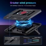 GT300 Upgraded Laptop Cooling Pad with Adjustable Stand, Turbo Boosted Cooler for Rapid Cooling 10-17inch Gaming Laptop, Flexible Sealing Ring，Featuring Air Filtration and USB Hub - Image 3