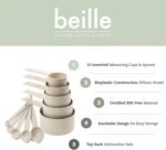Beille Cream Wheat Straw Measuring Cups Spoons Set Cooking Baking Tools 10pc - Image 3
