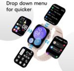 Smart Watch Sports Pedometer, Fitness Tracker Bluetooth Call Heart Rate Blood Oxygen Sleep Monitor, 100 Sports Modes Waterproof for iOS Android Men's Women's Smart Watch (Pink) - Image 4